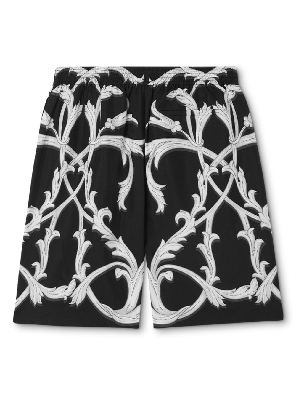 Versace Acanthus Leaves zijden shorts - Zwart