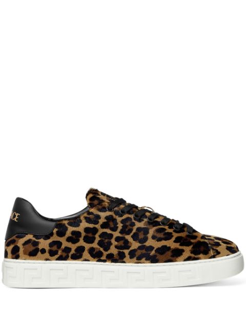 Versace Greca leopard-print sneakers Men