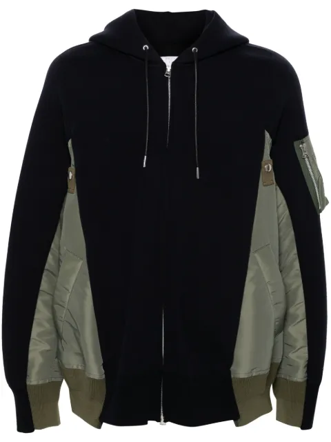 sacai colourblock hoodie