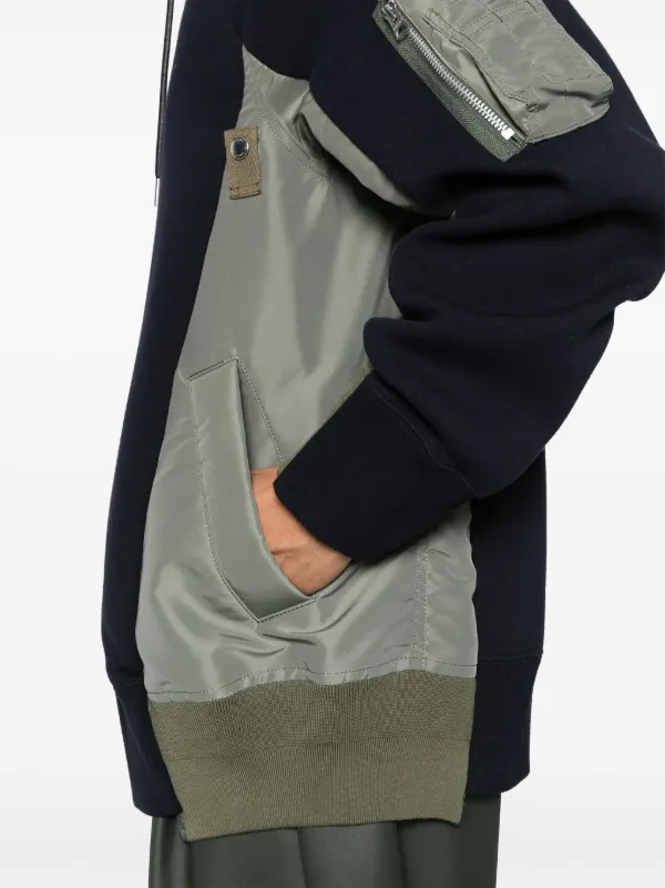 Sacai カラーブロック パーカー | ブルー | FARFETCH JP