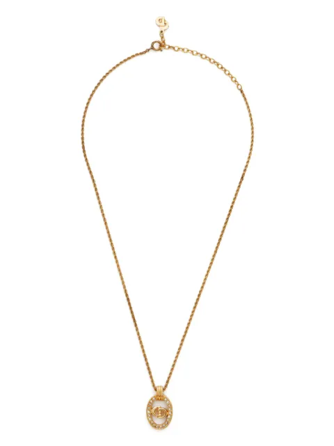 Christian Dior Pre-Owned CD rhinestone necklace
