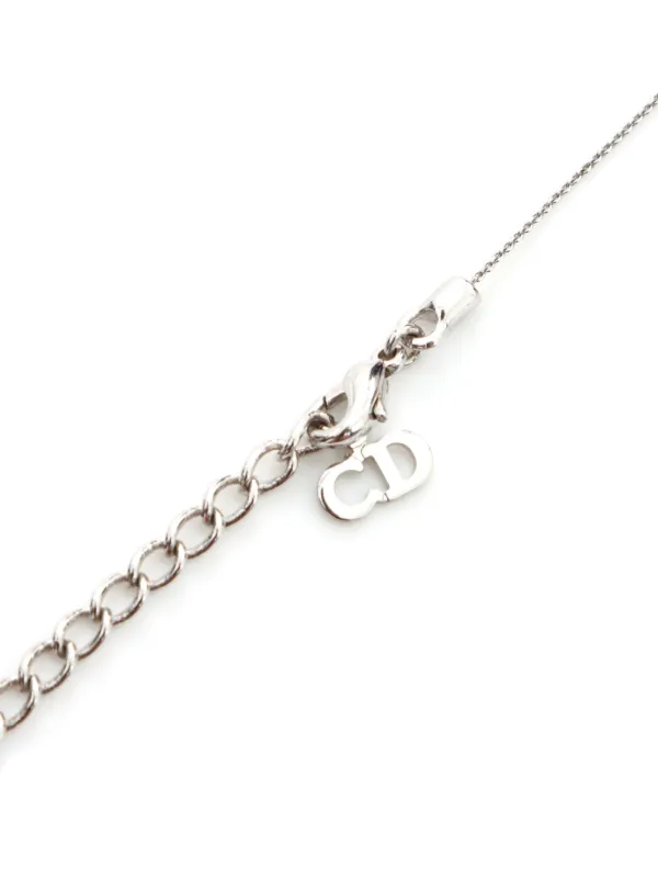 Christian Dior Pre-Owned CD ペンダントネックレス | シルバートーン