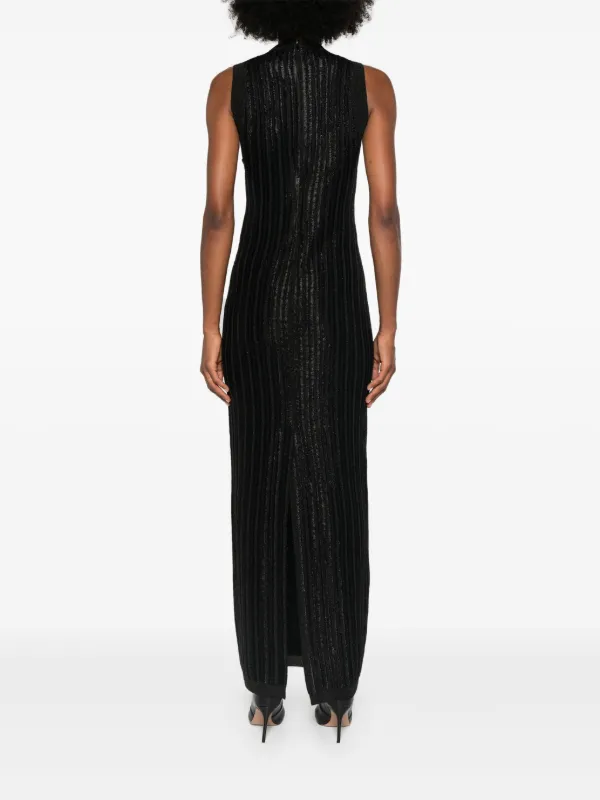TOM FORD ribbed-knit Maxi Dress | Black | FARFETCH