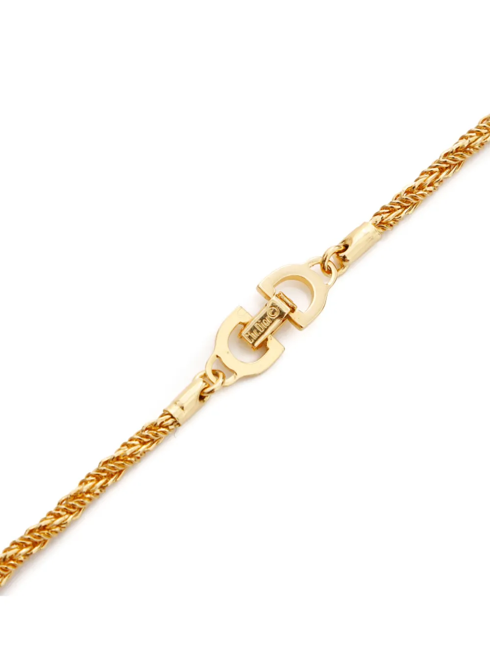 Pre-owned Dior Cd Chain Necklace In Gold