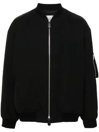 ジャケット・アウター 23AW JIL SANDER BOMBER JACKET Jil Sander zip-embellished Wool Bomber Jacket | Blue | FARFETCH