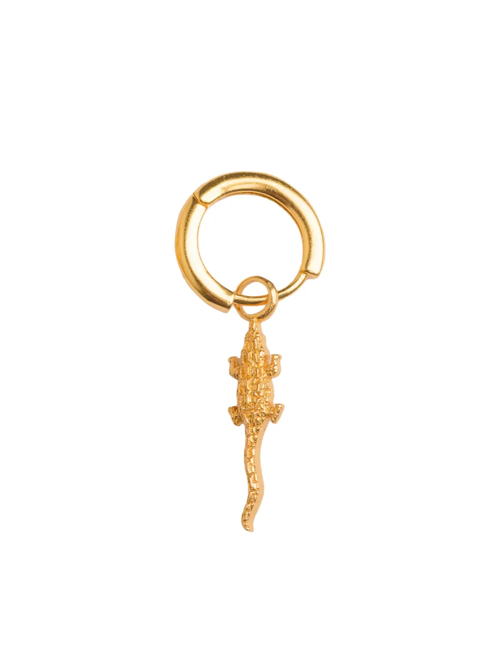Natia X Lako Crocodile Hoop Earrings In Gold