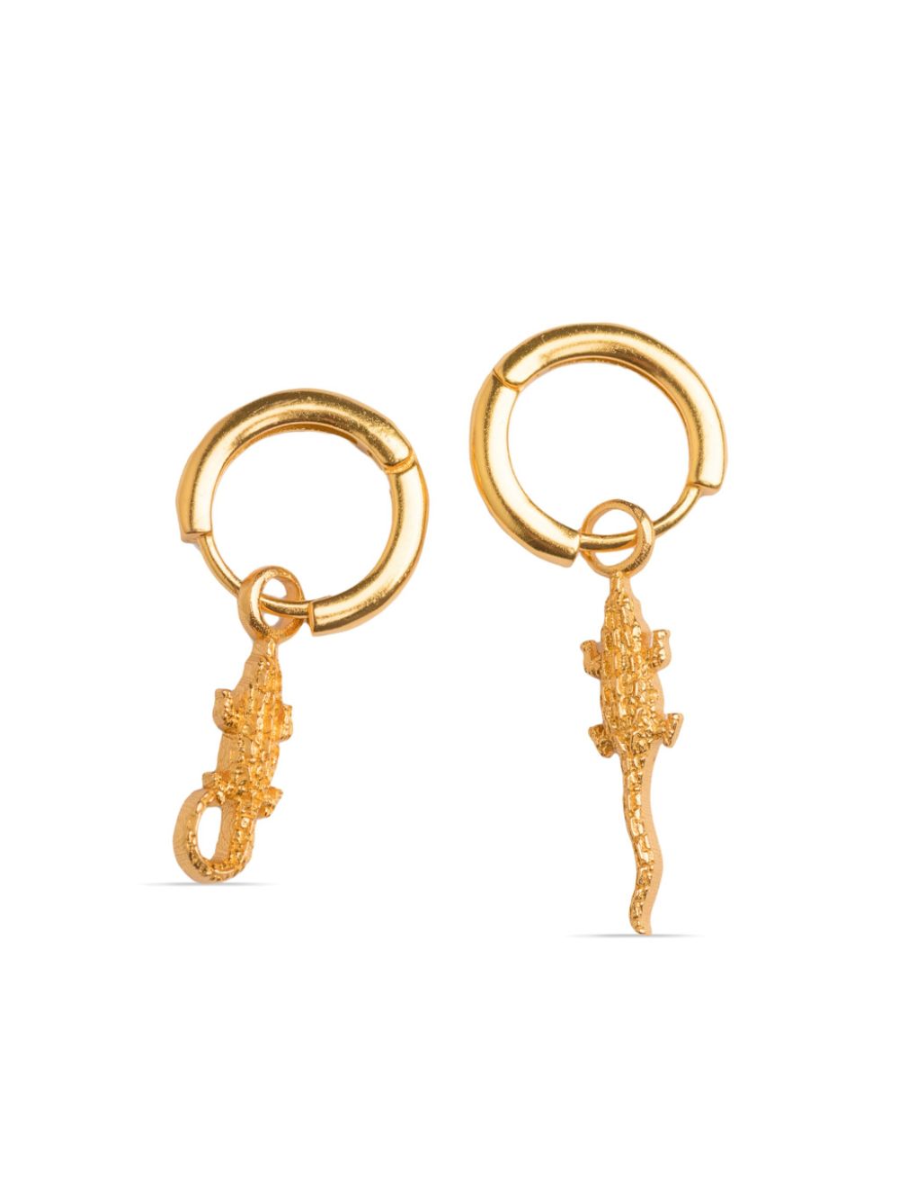 Crocodile hoop earrings