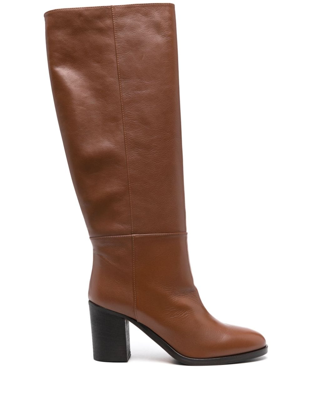 Via Roma 15 80mm leather boots Brown