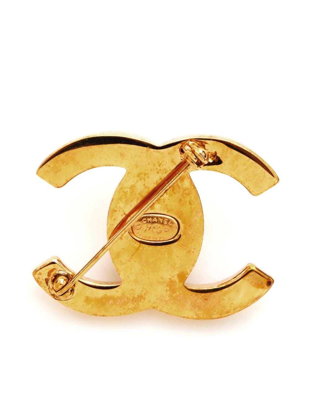 CHANEL Pre-Owned 1997 CC turn-lock brooch - Goud