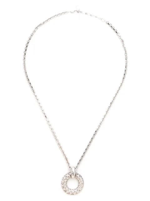 Saint Laurent Pre-Owned textured pendant necklace