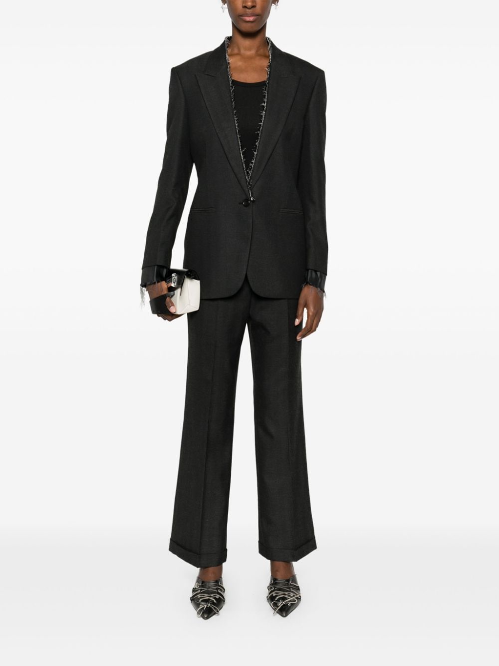 ERALDO herringbone-pattern suit - Zwart