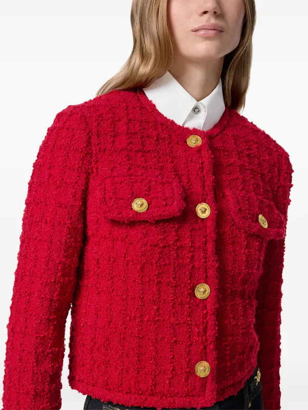 Versace ツイード ジャケット | レッド | FARFETCH JP 