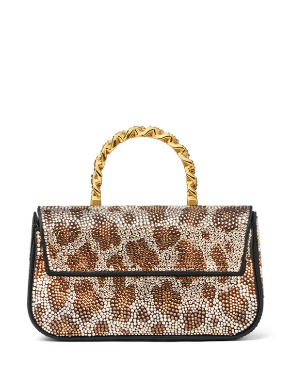 Versace La Medusa crystal-leopard Mini Bag Brown FARFETCH IN