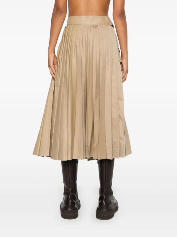 Sacai プリーツ スカート | ニュートラル | FARFETCH JP