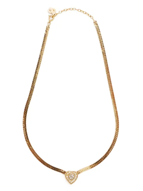 Christian Dior Pre-Owned Collana con cuore di strass