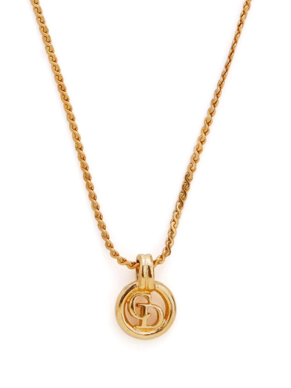 Christian Dior Pre-Owned CD pendant necklace - Goud