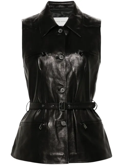 Magda Butrym belted leather gilet