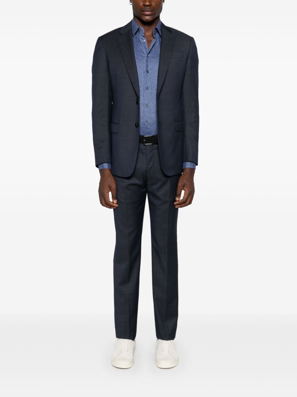 Giorgio Armani single-breasted suit - Blauw