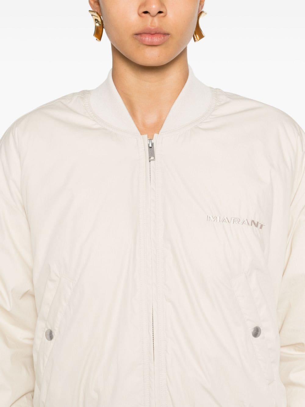 Shop Marant Etoile Bessime Bomber Jacket In Neutrals