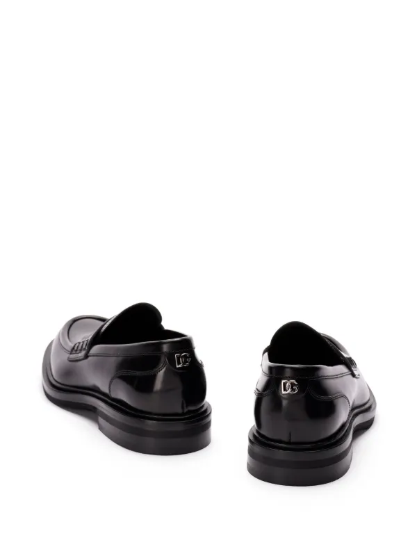Dolce & Gabbana D&G Leather Loafers | Black | FARFETCH JO