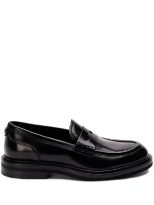 [Dolce&Gabbana] ロゴ レザー ローファー DOLCE&GABBANA (ドルチェ&ガッバーナ) パテント エナメル レザー