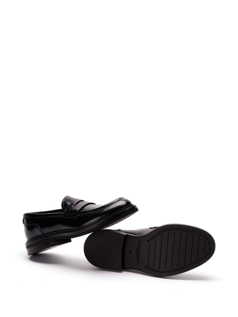 Dolce & Gabbana D&G leren loafers Zwart