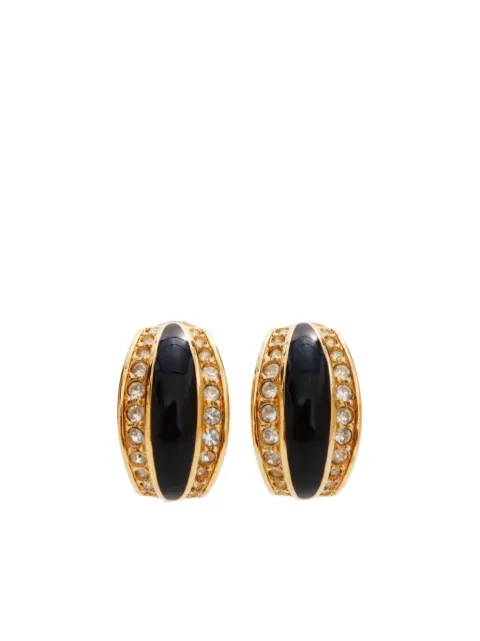 Christian Dior Pre-Owned أقراط كبس بزينة حجر الراين