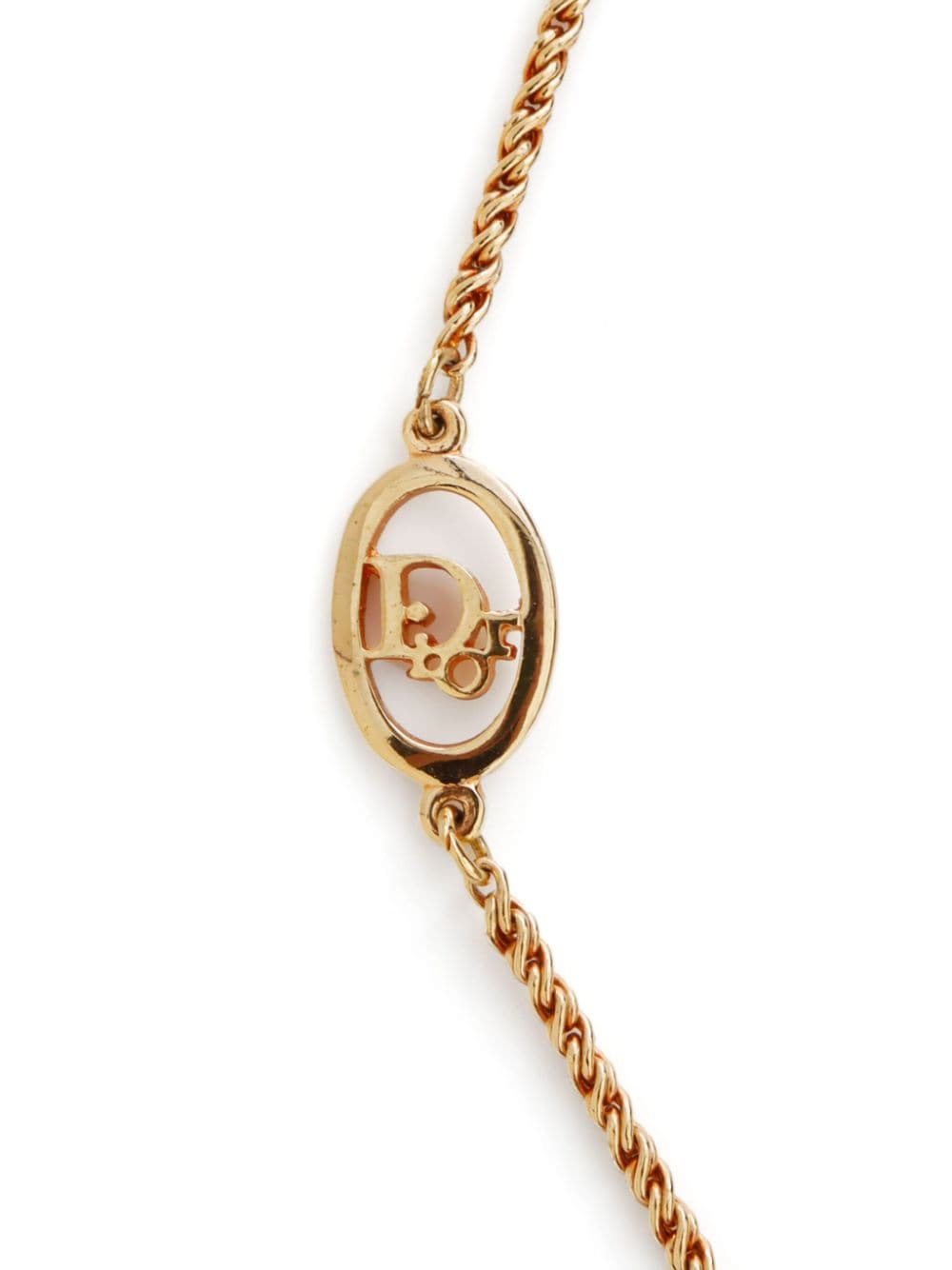 Christian Dior Pre-Owned logo-charm necklace - Goud