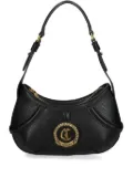 Just Cavalli logo-plaque piped-trim shoulder bag - Black