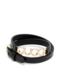 Gucci Gucci-script leather choker - Black