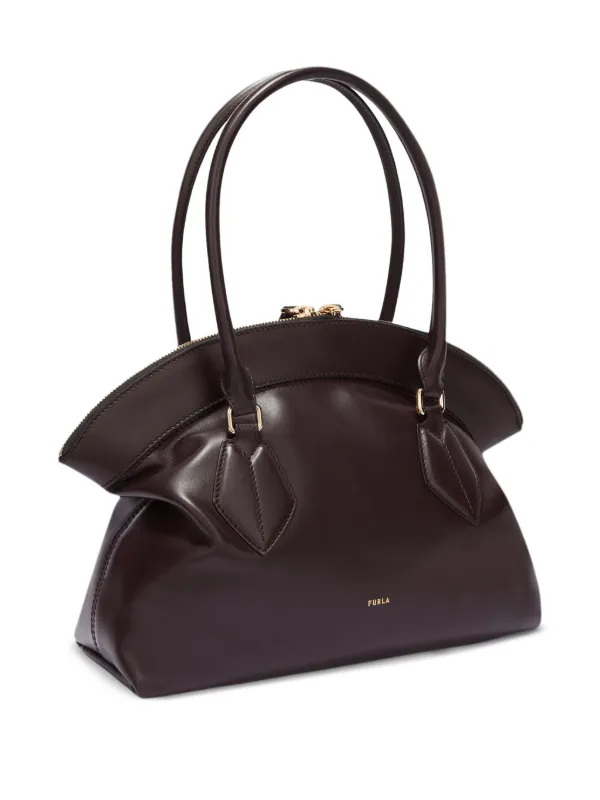 FURLA ダークブラウン ハンドバッグ