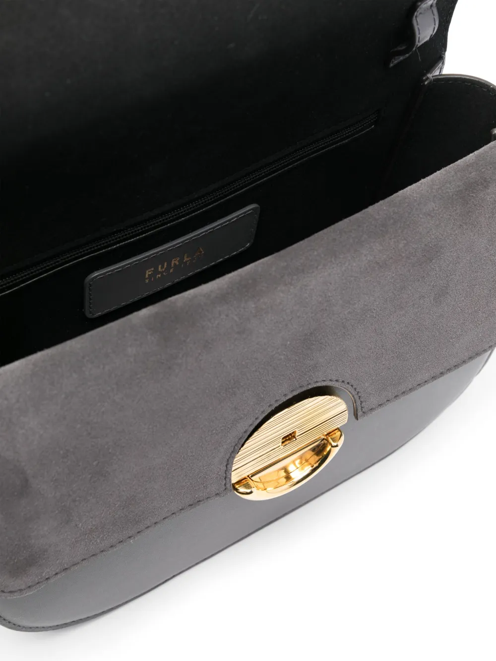 Shop Furla Small Sfera Cross Body Bag In Grey