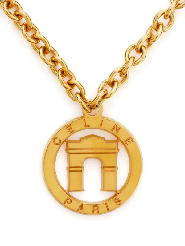 【CELINE】Celine Triomphe Trio Necklace【ランク：Ｓ】 CELINE PLEIN SOLEIL CELINE TRIOMPHE TRIO NECKLACE COLLECTION
