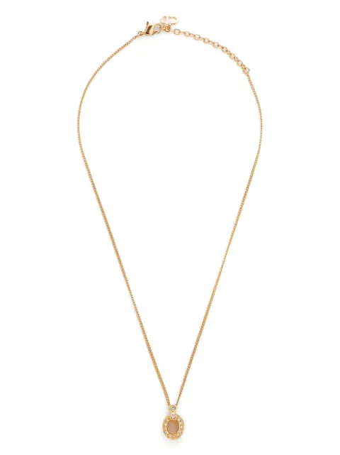 Christian Dior Pre-Owned rhinestone pendant necklace