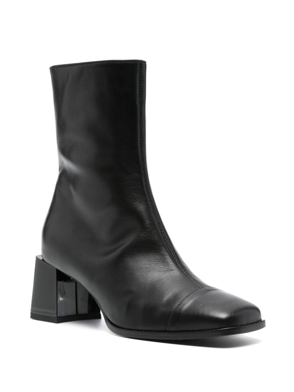 Shop Carel Paris 60mm Leather Ankle Boots In Black