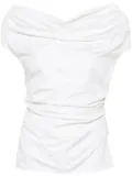 Magda Butrym off shoulder draped blouse - White