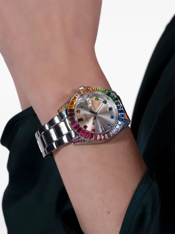 GUESS USA Opaline 34mm | Silver | FARFETCH
