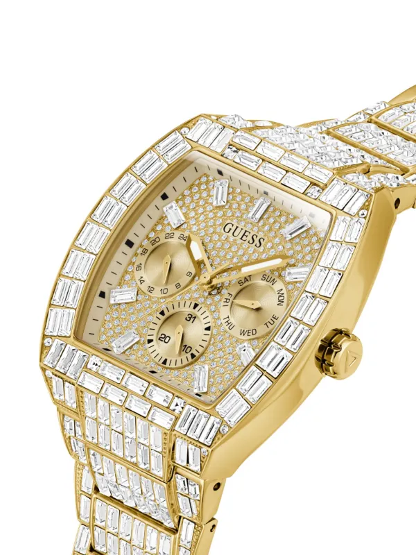 GUESS USA Horloge Met Kristallen 43 Mm Beige FARFETCH NL