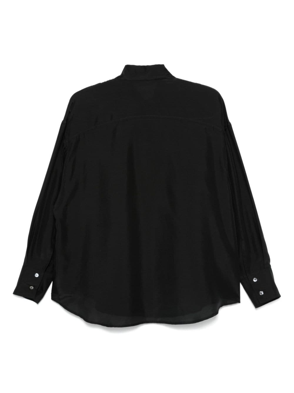 Shop Barena Venezia Silk Shirt In Black