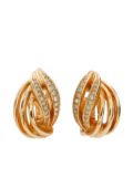 Christian Dior Pre-Owned gold-plated rhinestone earrings