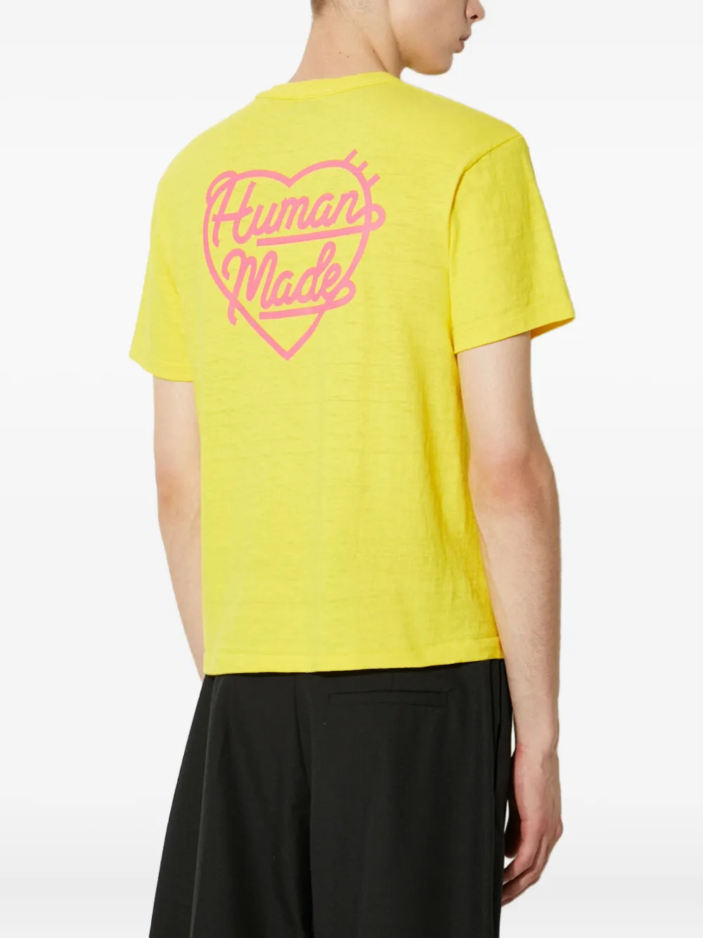 Human Made T-shirt met logoprint Geel