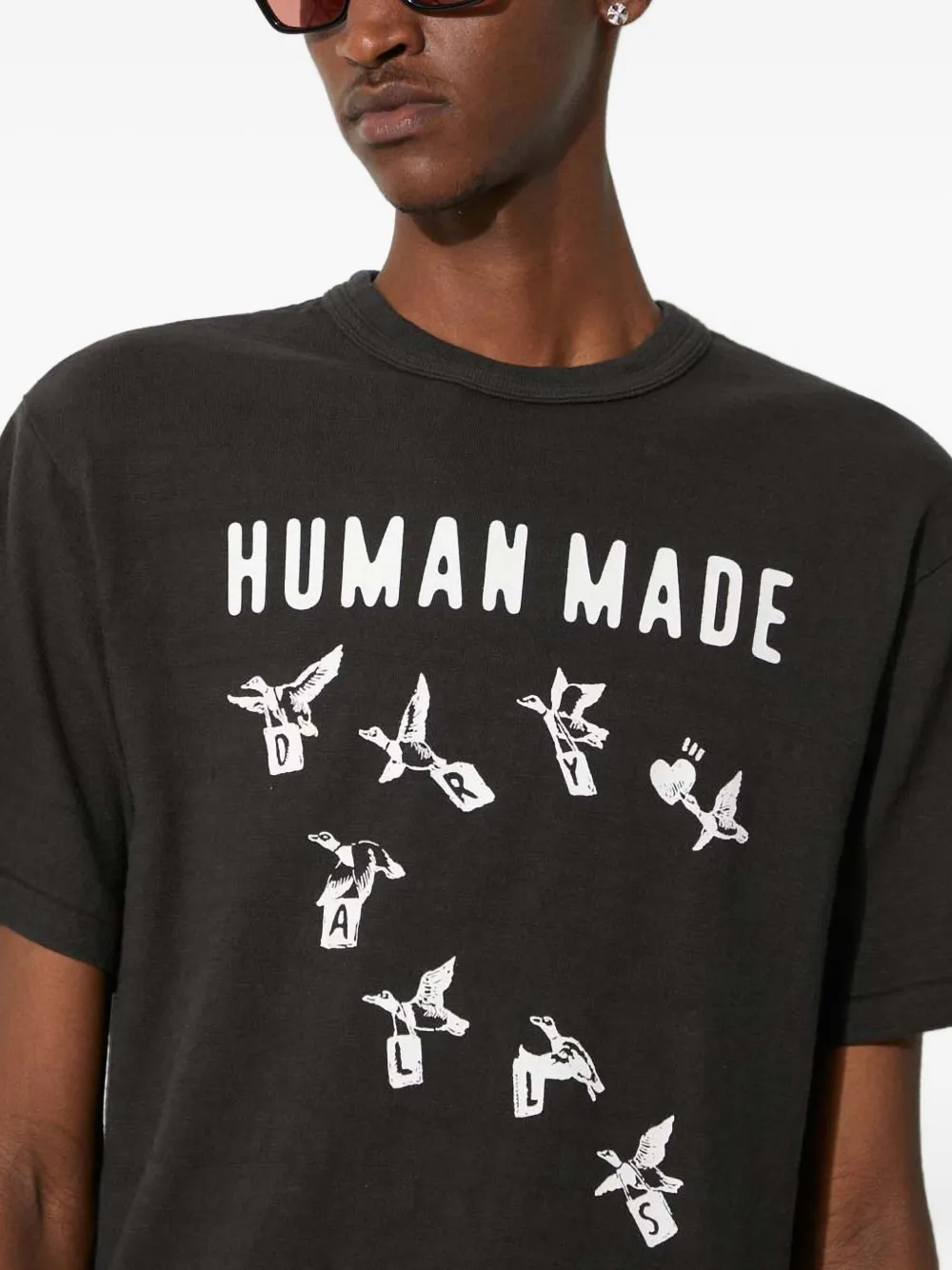 Human Made T-shirt met grafisch logo Zwart