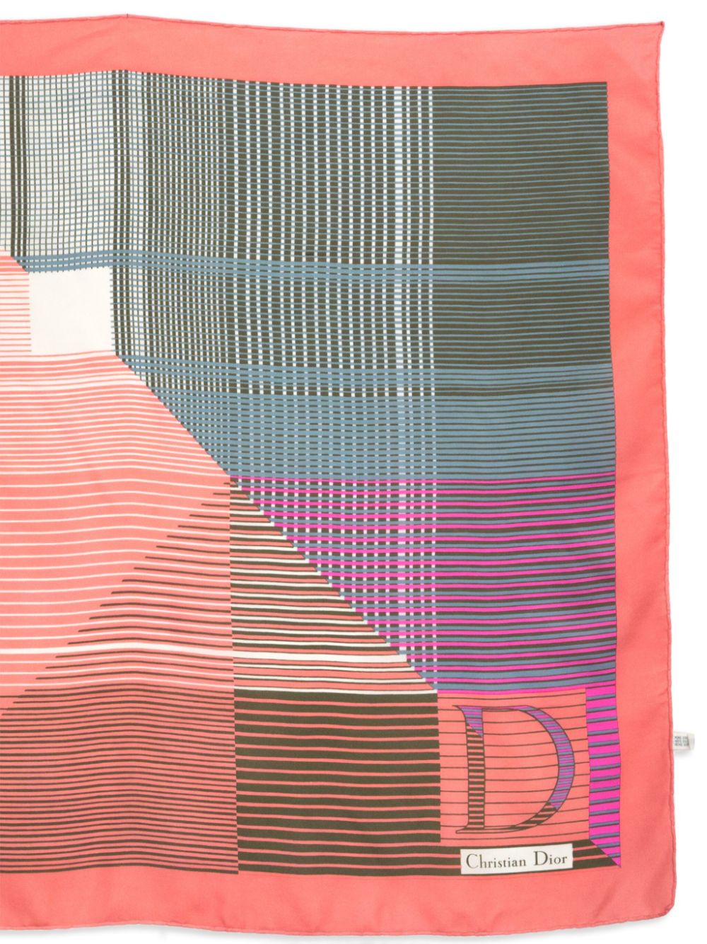 Christian Dior 1970s striped silk scarf Women