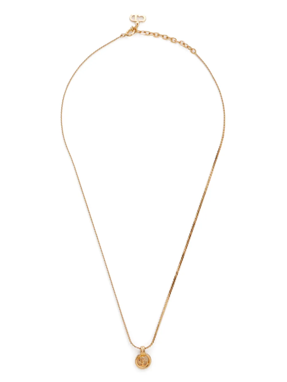 Christian Dior Pre-Owned collar con dije CD | dorado | Image 1
