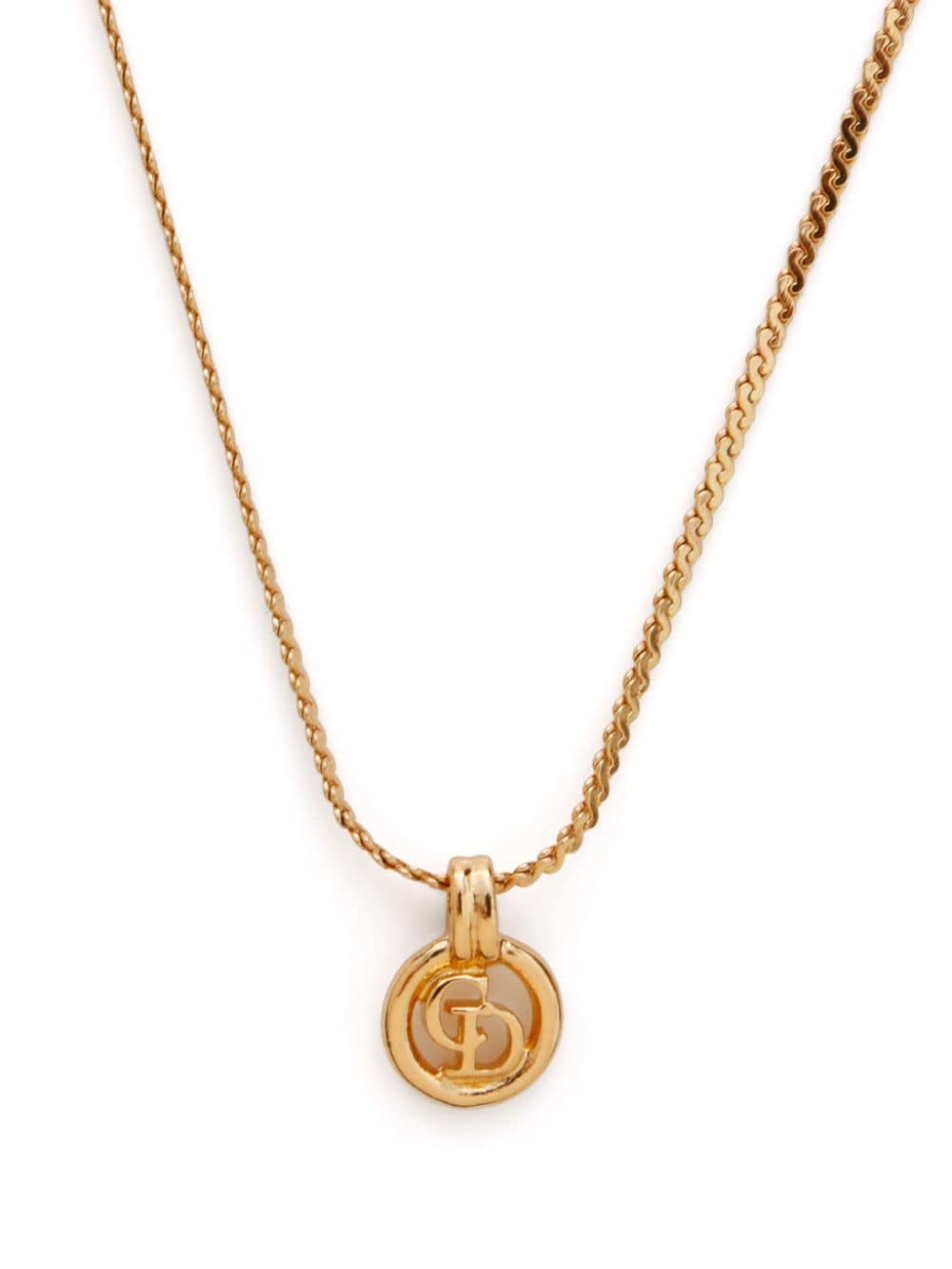 Christian Dior Pre-Owned CD pendant necklace - Goud