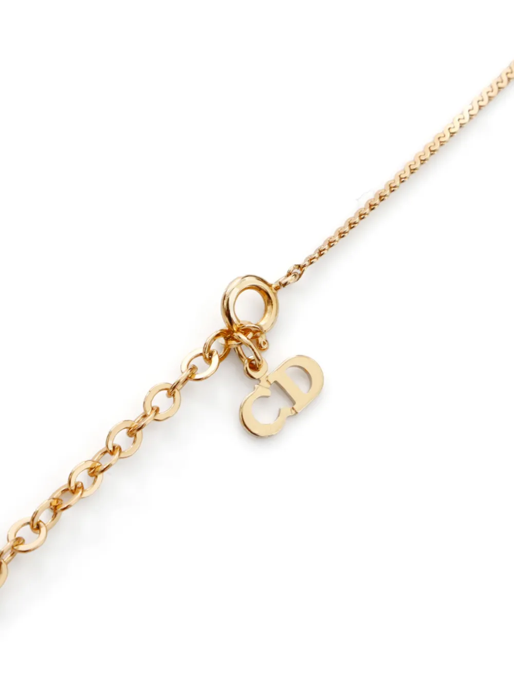 Pre-owned Dior Cd Pendant Necklace In Gold