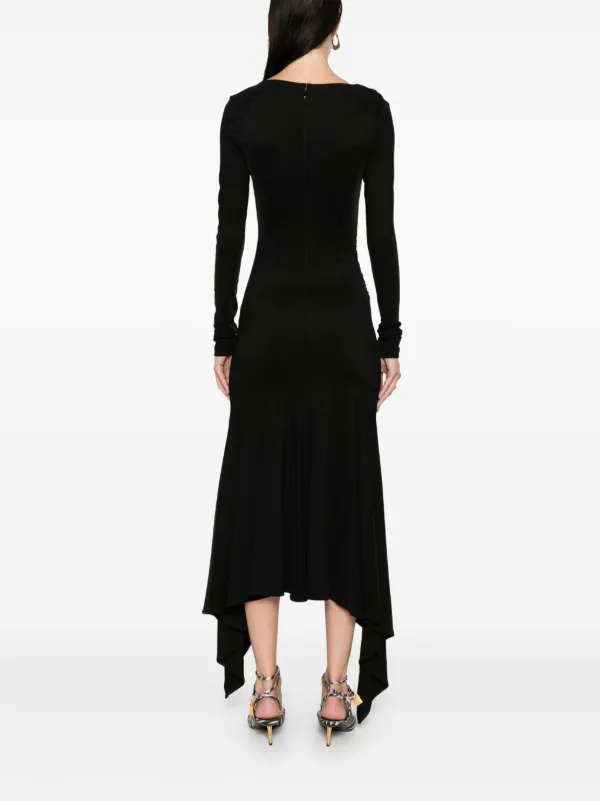 ワンピース Elisabetta Franchi Dresses Black Elisabetta Franchi Draped Jersey Midi Dress | Black
