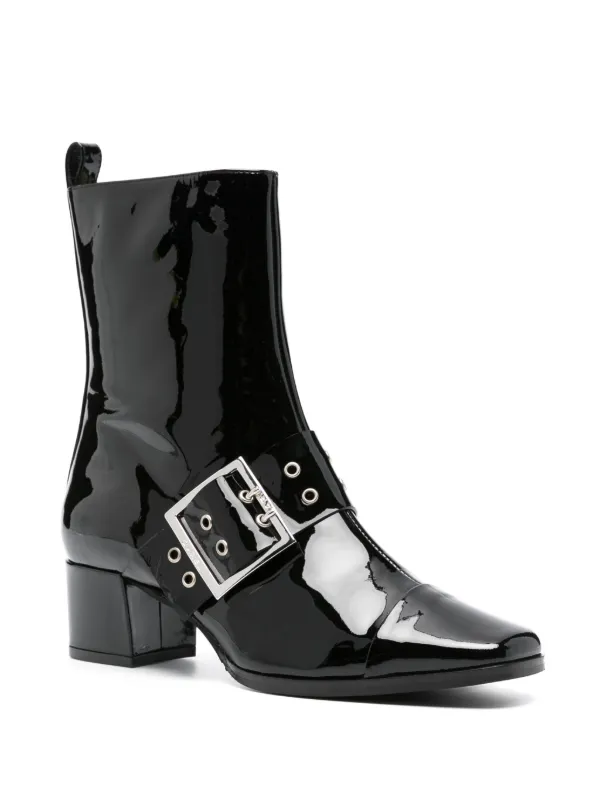 ショートブーツ・ブーティ CAREL PARIS Woman Flat ankle boots Black 211931 Carel Paris 50mm decorative-buckle Ankle Boots | Black