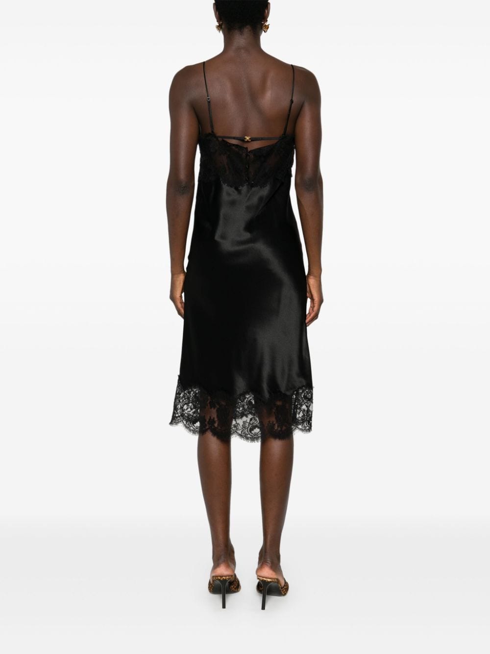 Shop Saint Laurent Kleid Slip Dress In Schwarz