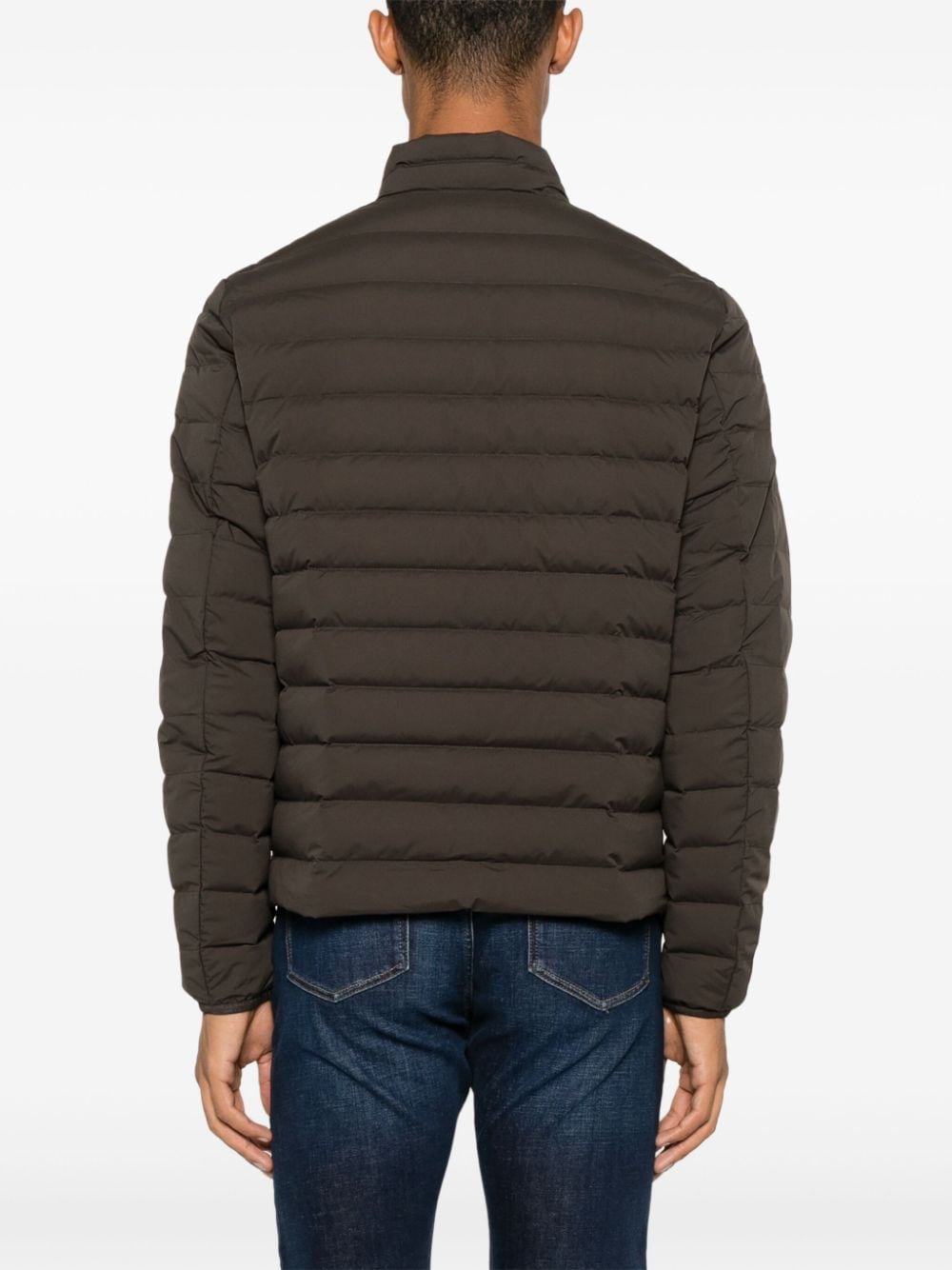 Shop Emporio Armani Logo-patch Puffer Jacket In Brown